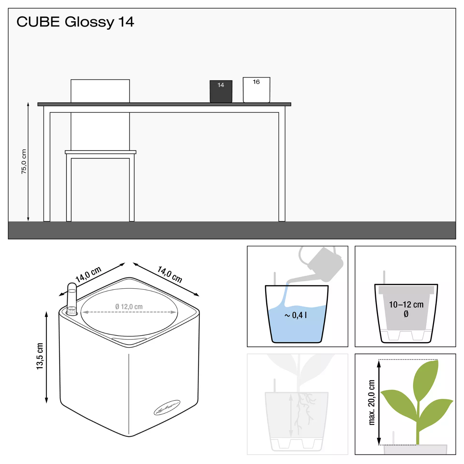 CUBE Glossy 14 | 16 | TRIPLE | GREEN WALL 14
