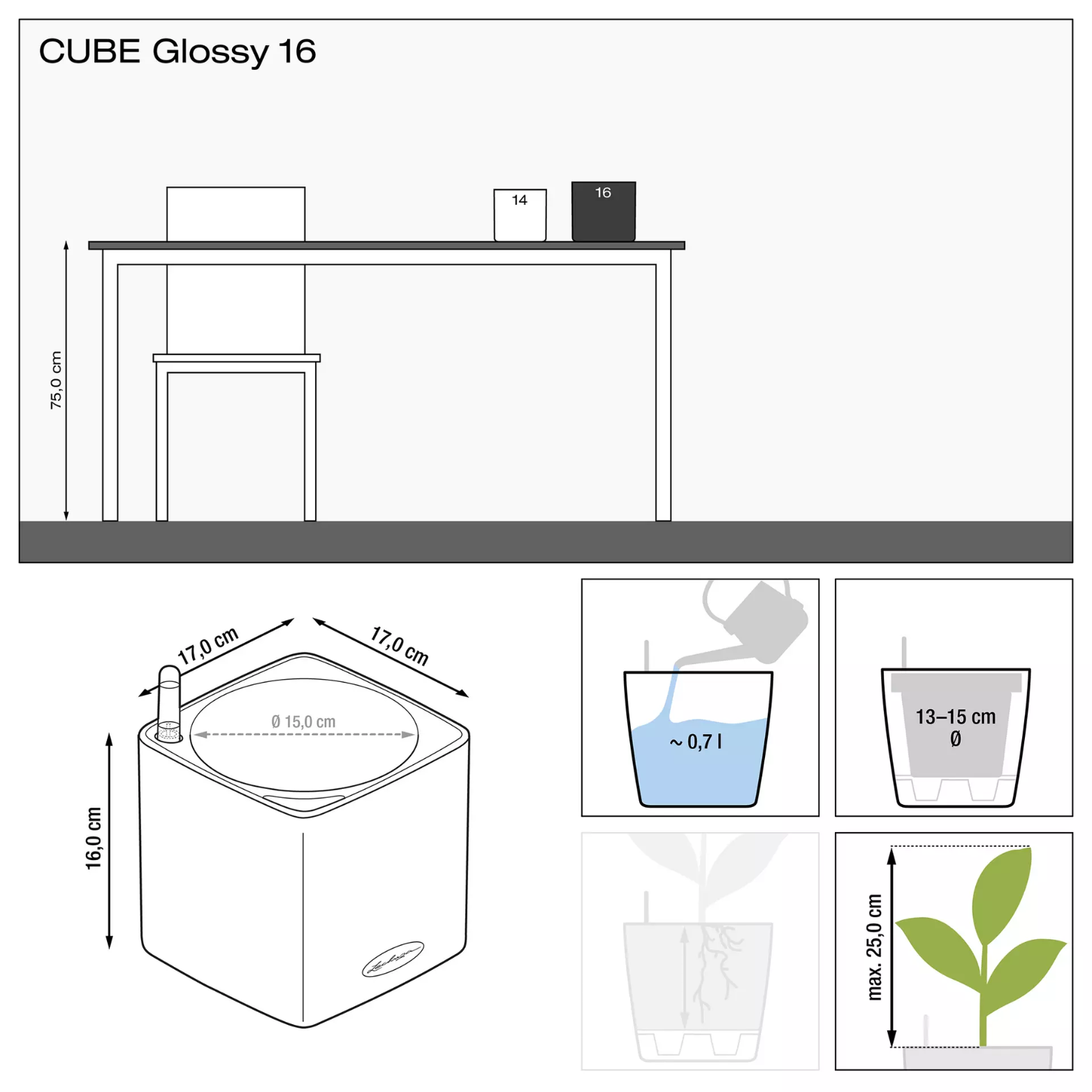 CUBE Glossy 14 | 16 | TRIPLE | GREEN WALL 14