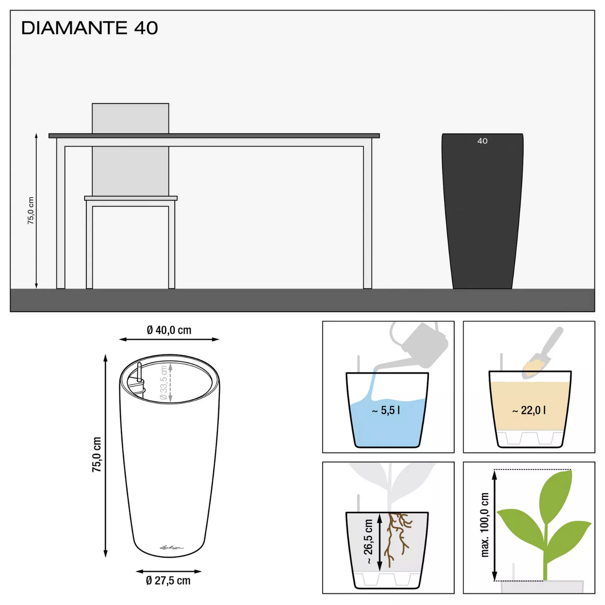 Maceta DIAMANTE Premium