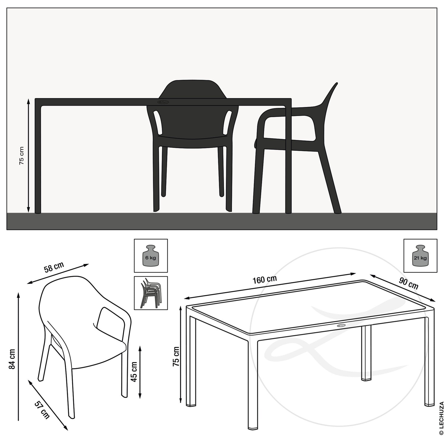 LECHUZA dining table