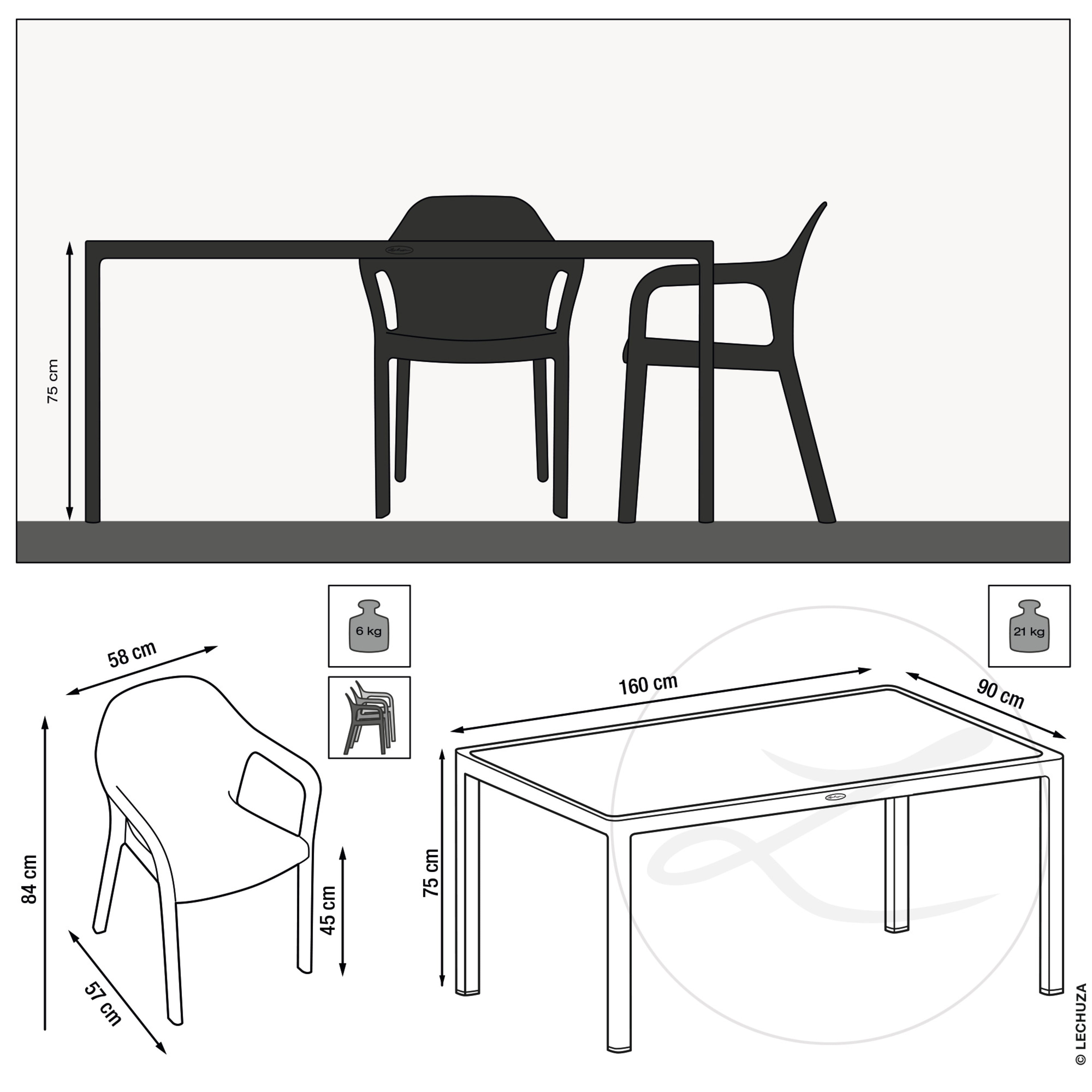 LECHUZA dining table