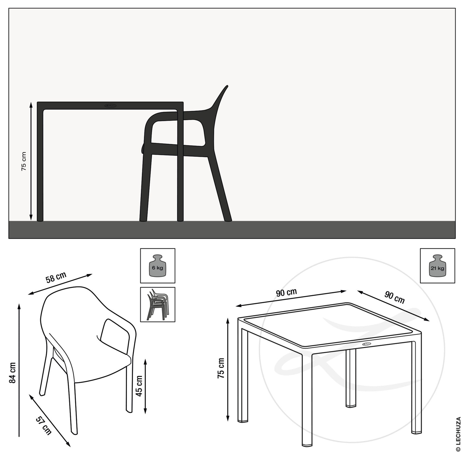 LECHUZA dining table